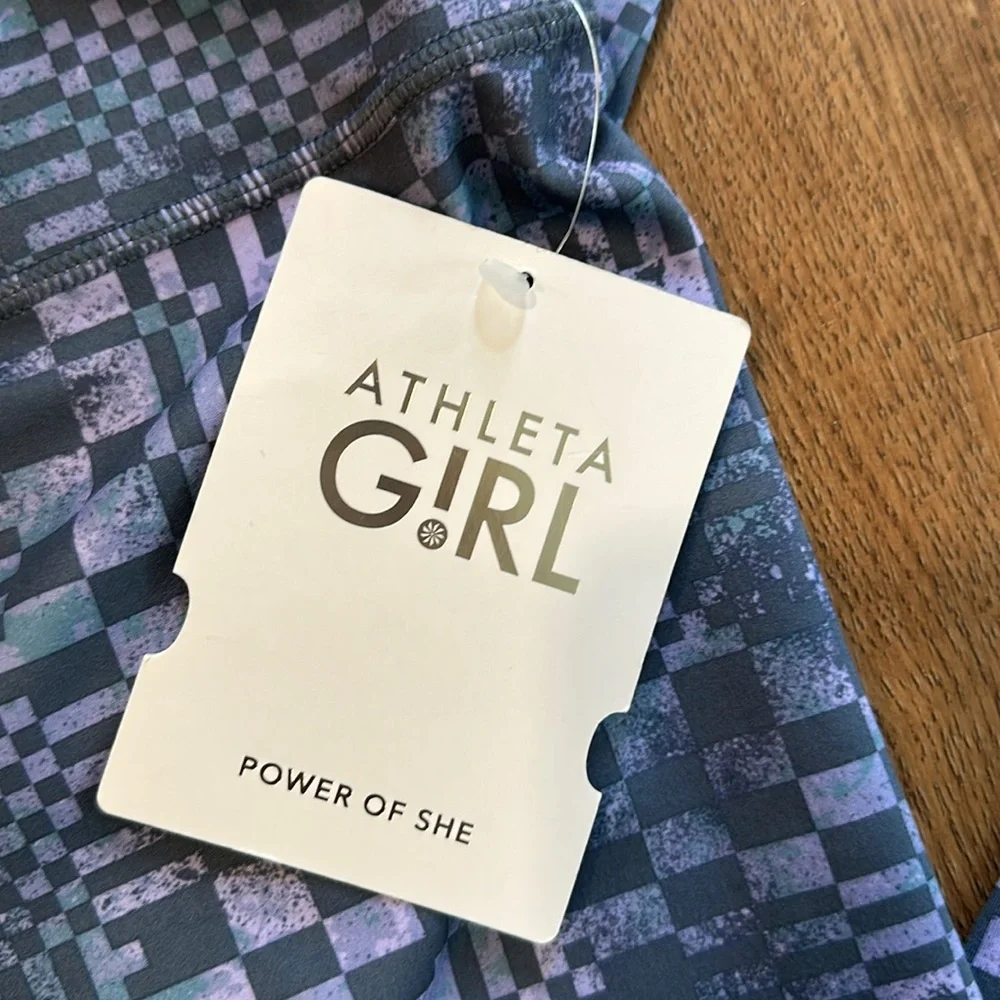 NWT Athleta Girl Printed Chit Chat High Rise Tight Legging - Picture 3 of 4